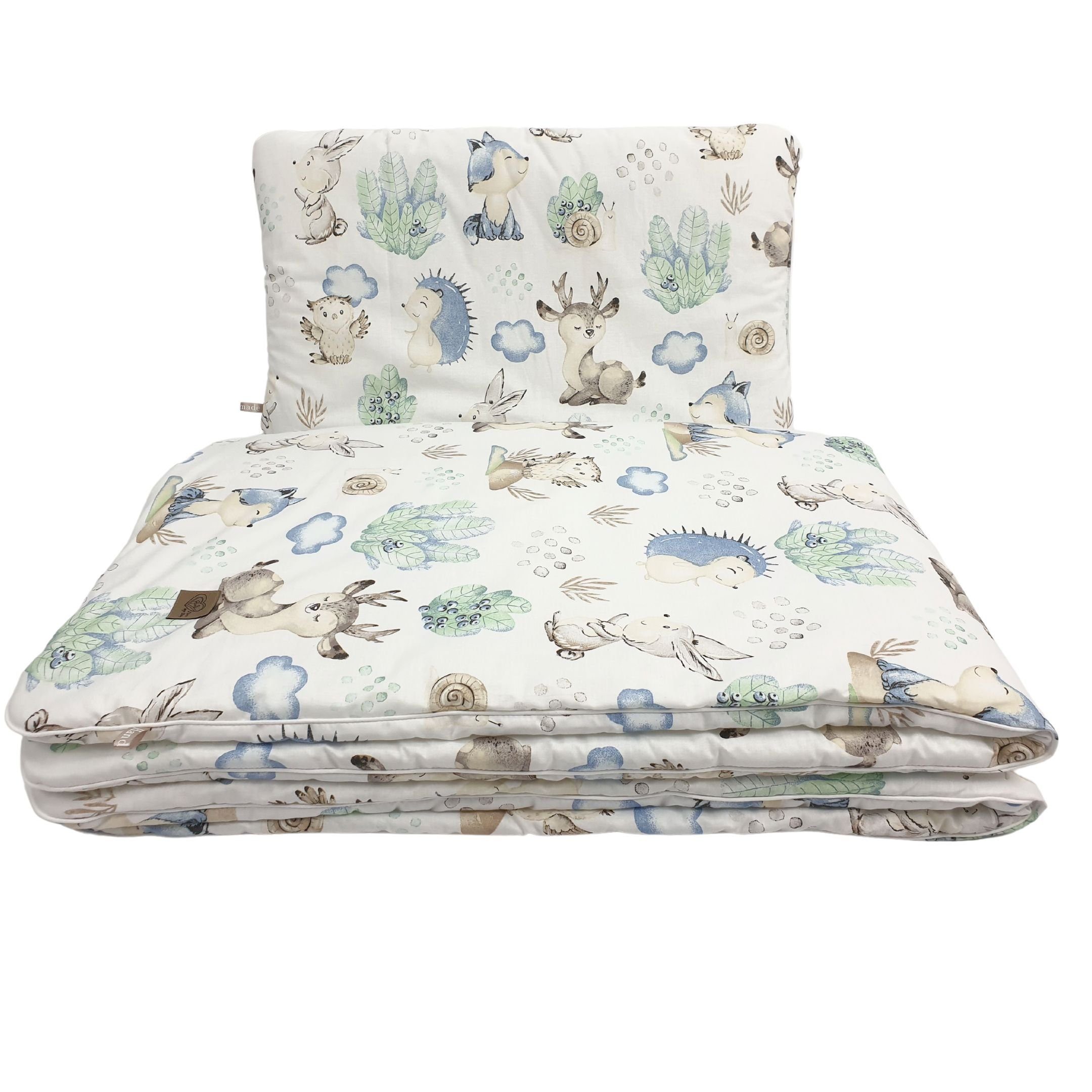 Babybettbezug Baby Bett Set Igel grau 187 Ausstattung für Kinderbett 70x140 cm, 5tlg, Babymajawelt (5 St), Modernes Design, Top Baumwolle, Made in EU