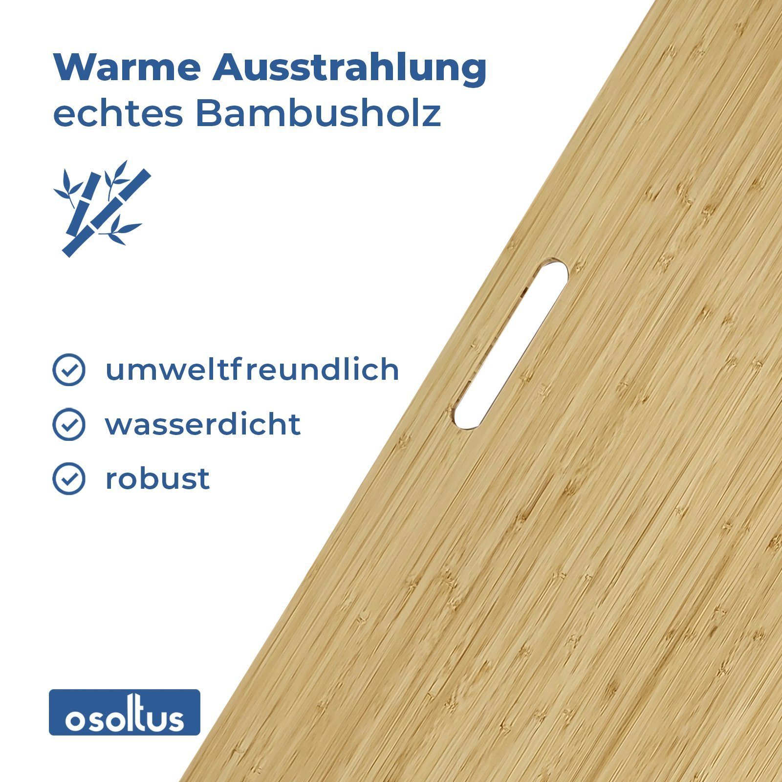 osoltus Campingstuhl osoltus Campingtisch Blavand Bambustisch klappbar Tabletttisch mit