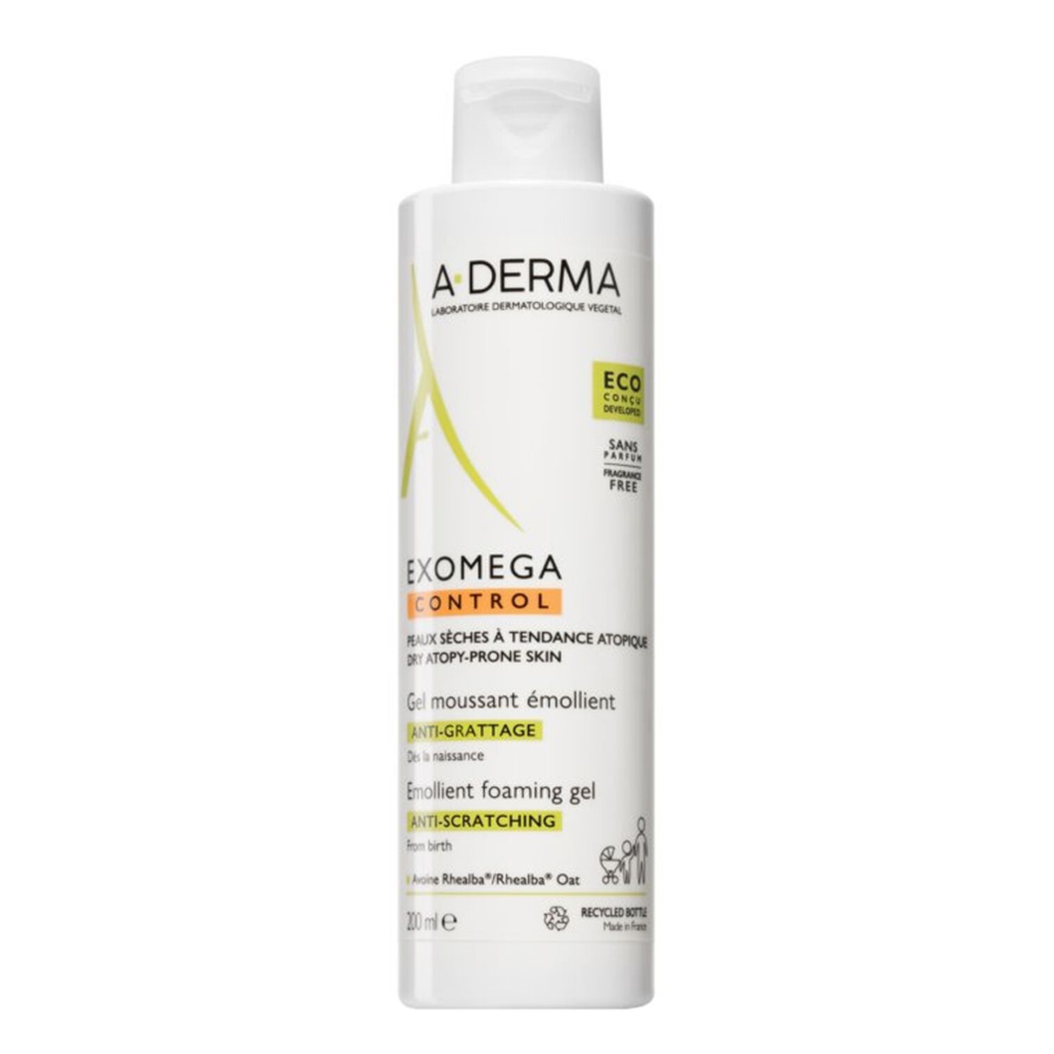 a-derma Exomega Control Gel Moussant Emollient Anti-Grattage 200 ml