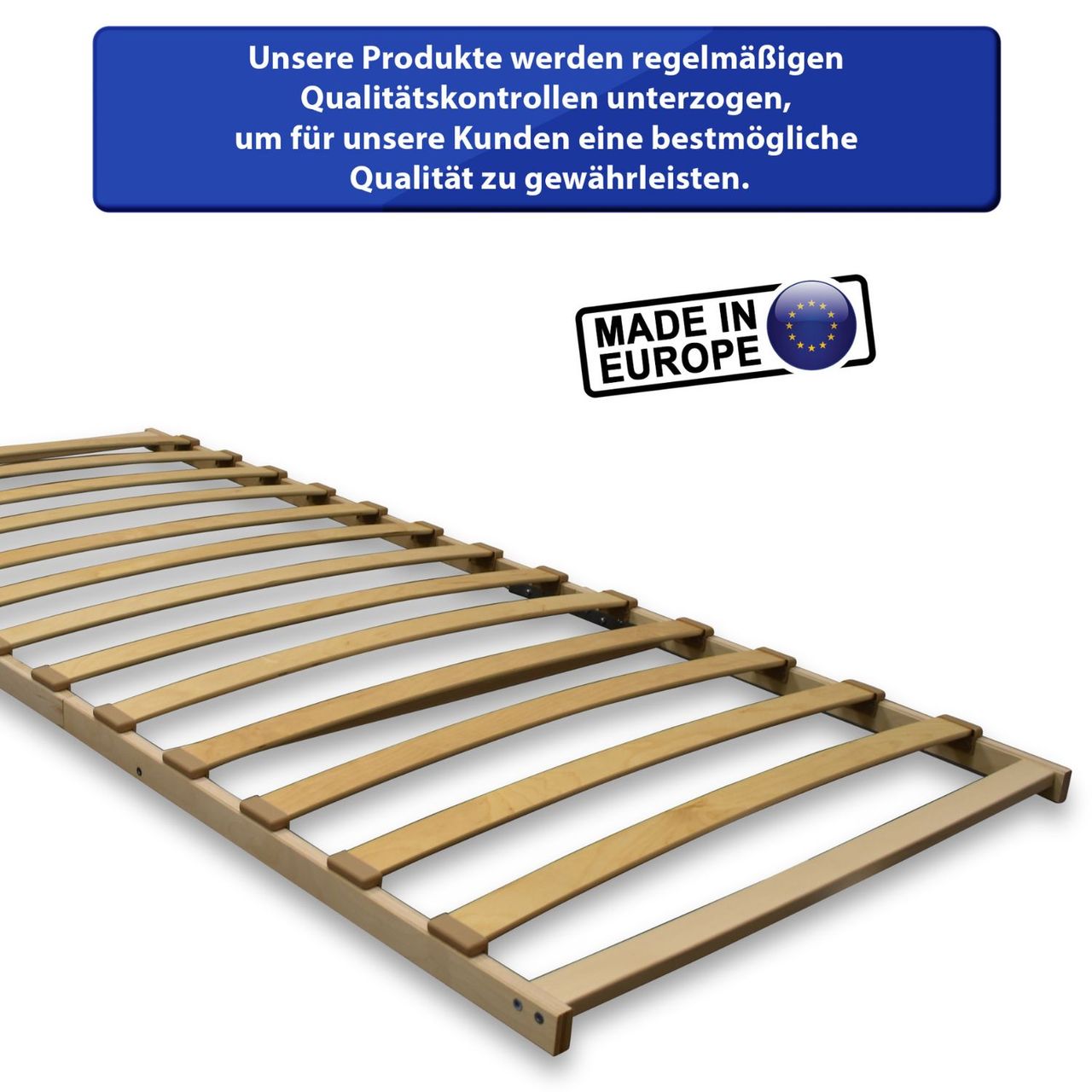 Coemo Lattenrost FIX mit 13 Federleisten - nicht verstellbar - 80 x 200 cm