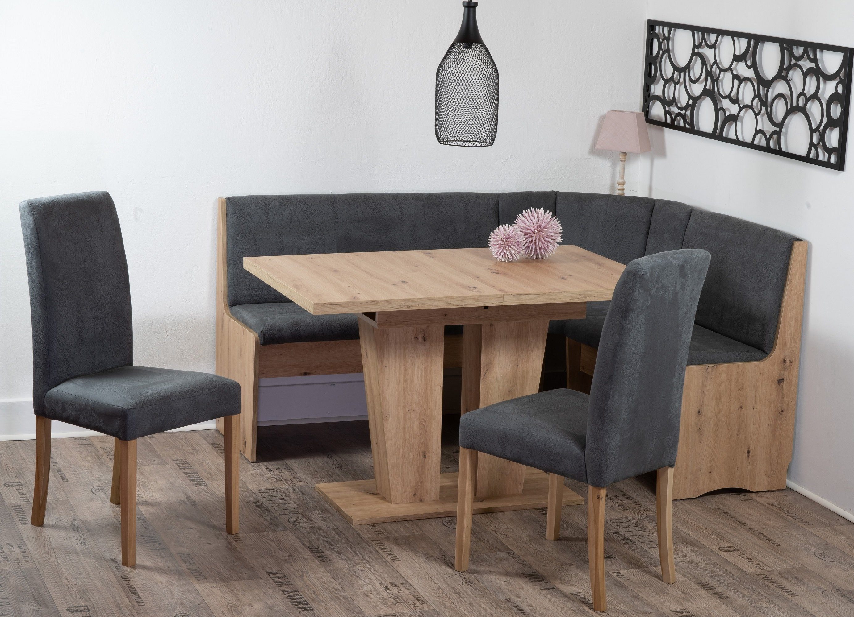 Stolebaenk Eckbankgruppe Duisburg Artisan Titanic Duisburg VE/VA, (Eckbankgruppe, 1 x Eckbank, 1 x Tisch, 2 x Stuhl), Bezüge mit 48.000 Scheuertouren