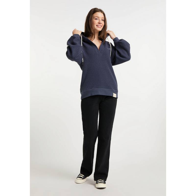 SOMWR Essential V-Neck Hoodie Knitted Hoodie Damen