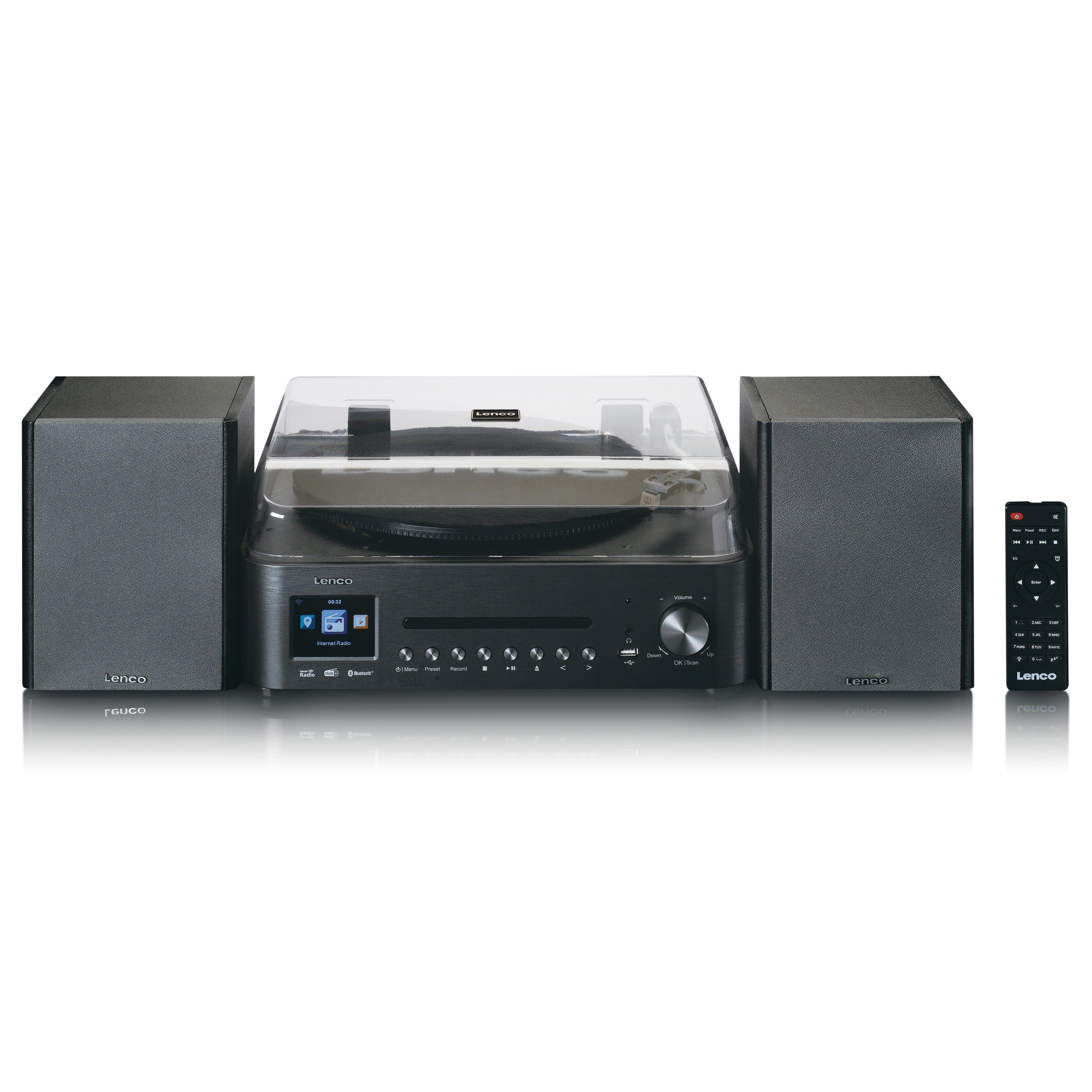 Lenco MC-460BK Radioplattenspieler (Riemenantrieb)