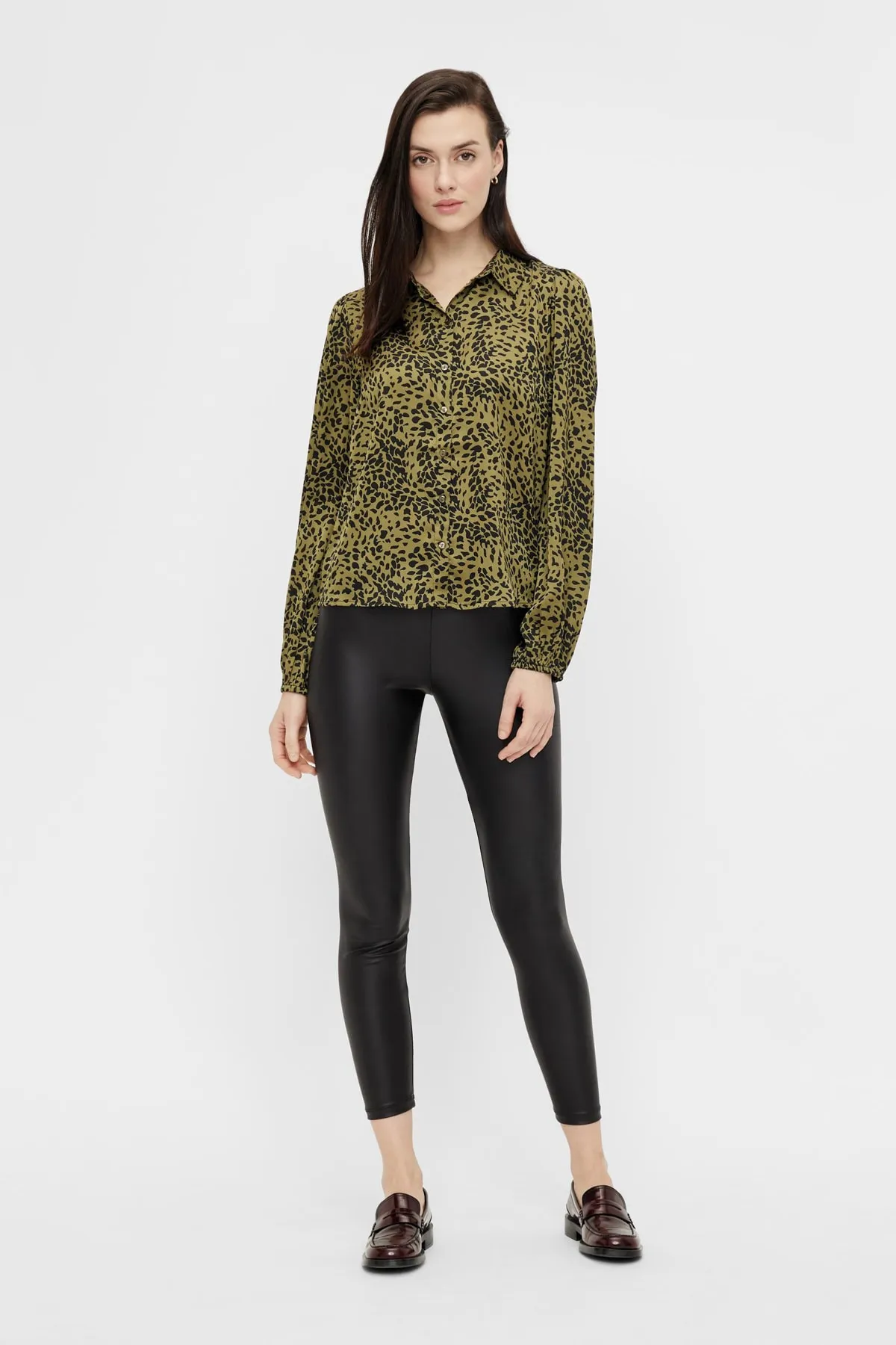 PIECES  Leggings - Schwarz - Mittlerer Bund