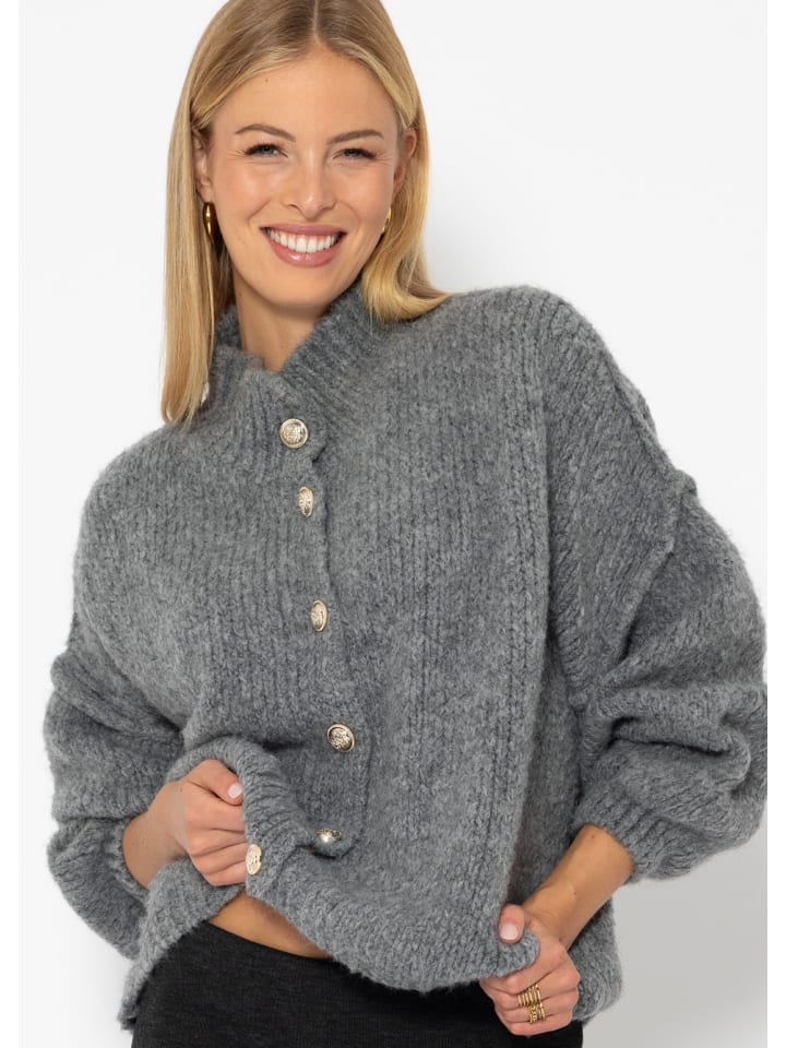 SASSYCLASSY Oversize Cardigan in Grau günstig kaufen