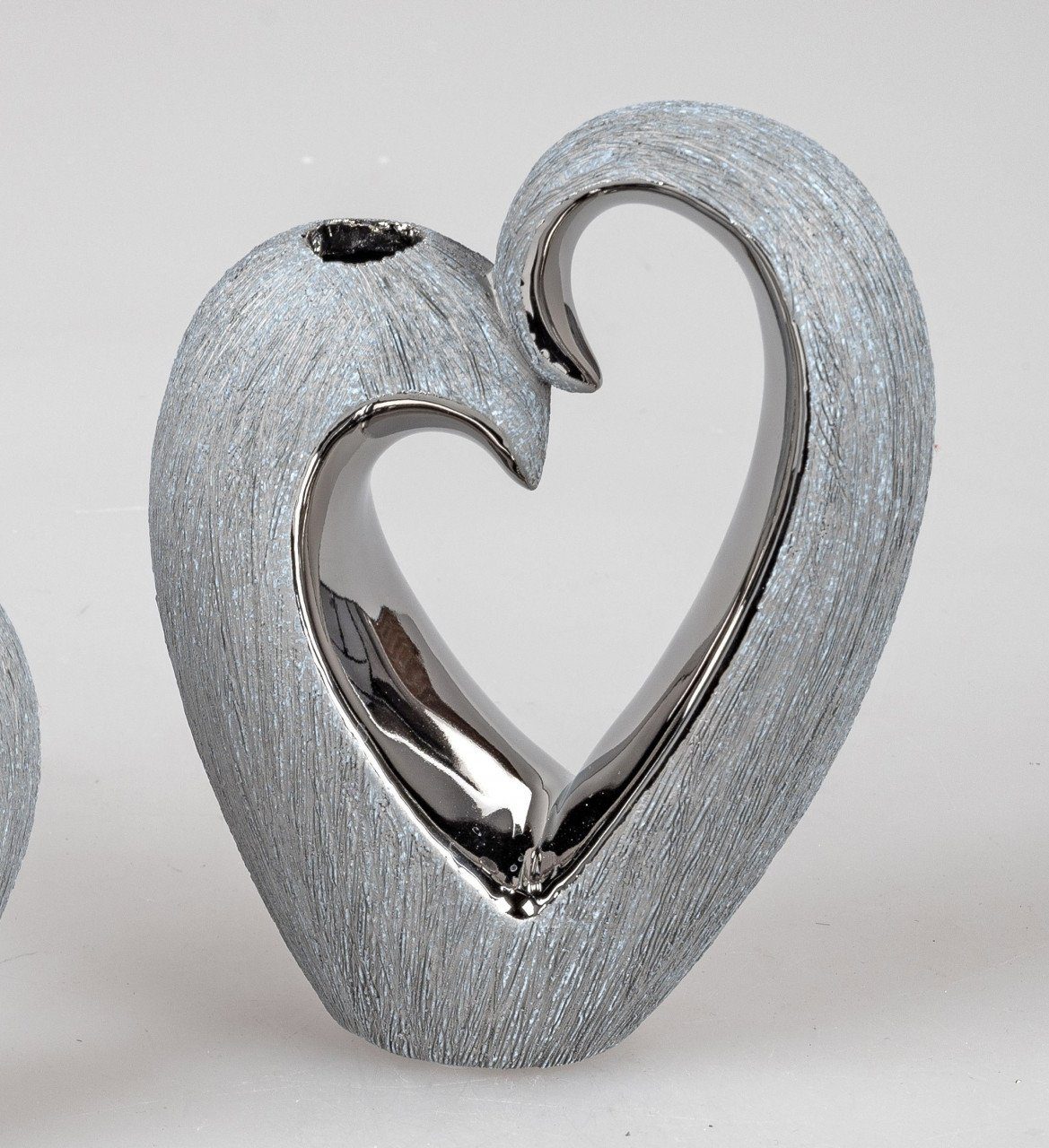 formano Dekovase Nature, Silber L:13cm B:6cm H:16cm Keramik