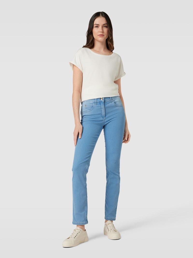 Slim Fit Jeans im 5-Pocket-Design Modell 'TWIGY' in hellblau