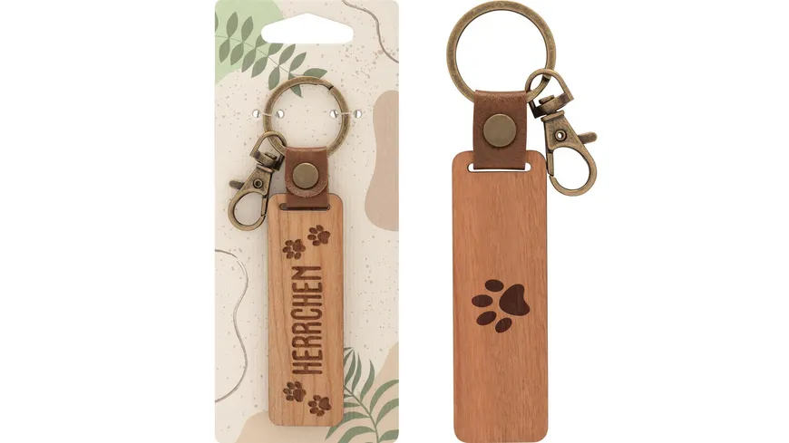 GRUSS&CO Schlüsselanhänger Kirschholz »Herrchen«