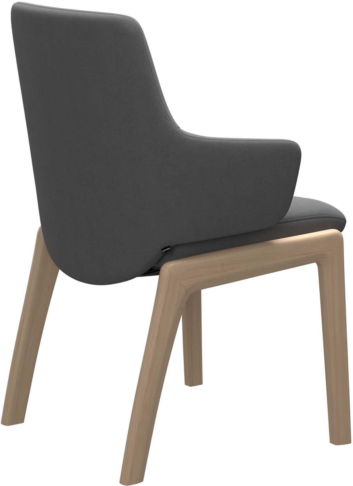 Stressless® Polsterstuhl Laurel, Low Back mit Armlehne, Größe L, mit abgerundeten Beinen in Walnuss