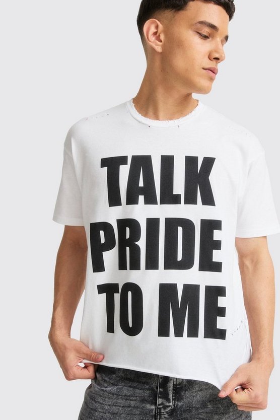 Kastiges zerrissenes Pride T-Shirt