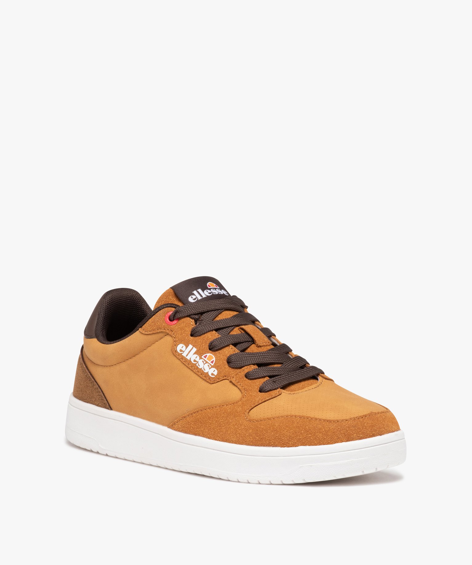 Baskets homme unies en suédine style casual - Ellesse camel | GEMO