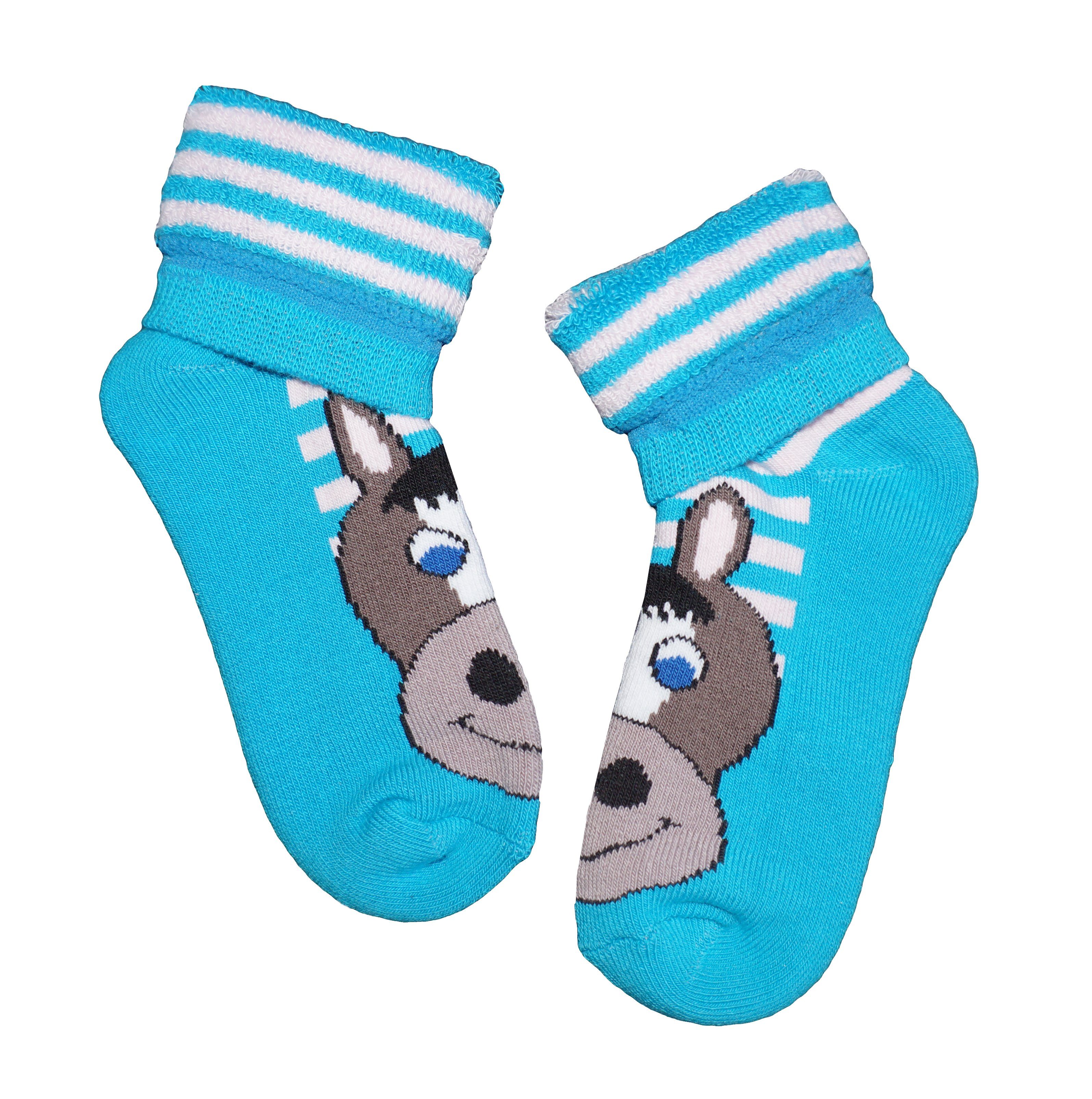 WERI SPEZIALS Strumpfhersteller GmbH Thermosocken Kinder Plüsch Socken Thermo Voll Frottee >>Pferd<< mit Baumwolle