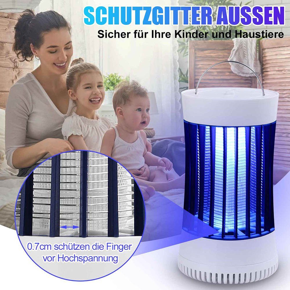 Rosnek Moskitonetz wiederaufladbar, für Haus Schlafzimmer Außenbereich (1 St), Elektrischer Käferzapper; mit Aufhängeschlaufe