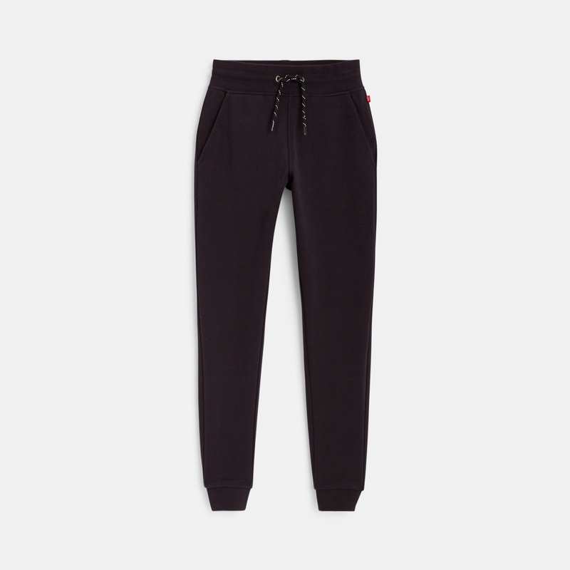 Pantalon de jogging en molleton noir garçon