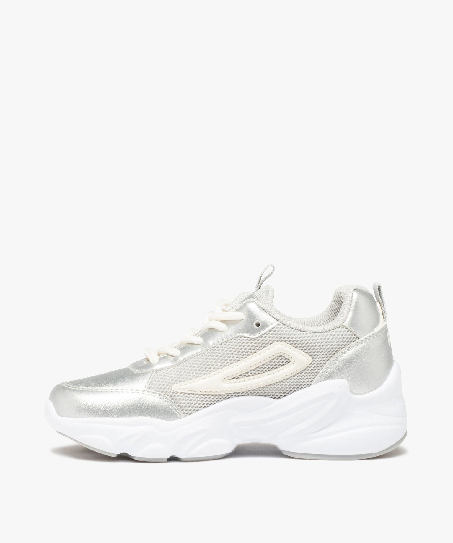 Baskets fille running en mesh et matière irisée – Fila F... argent | GEMO