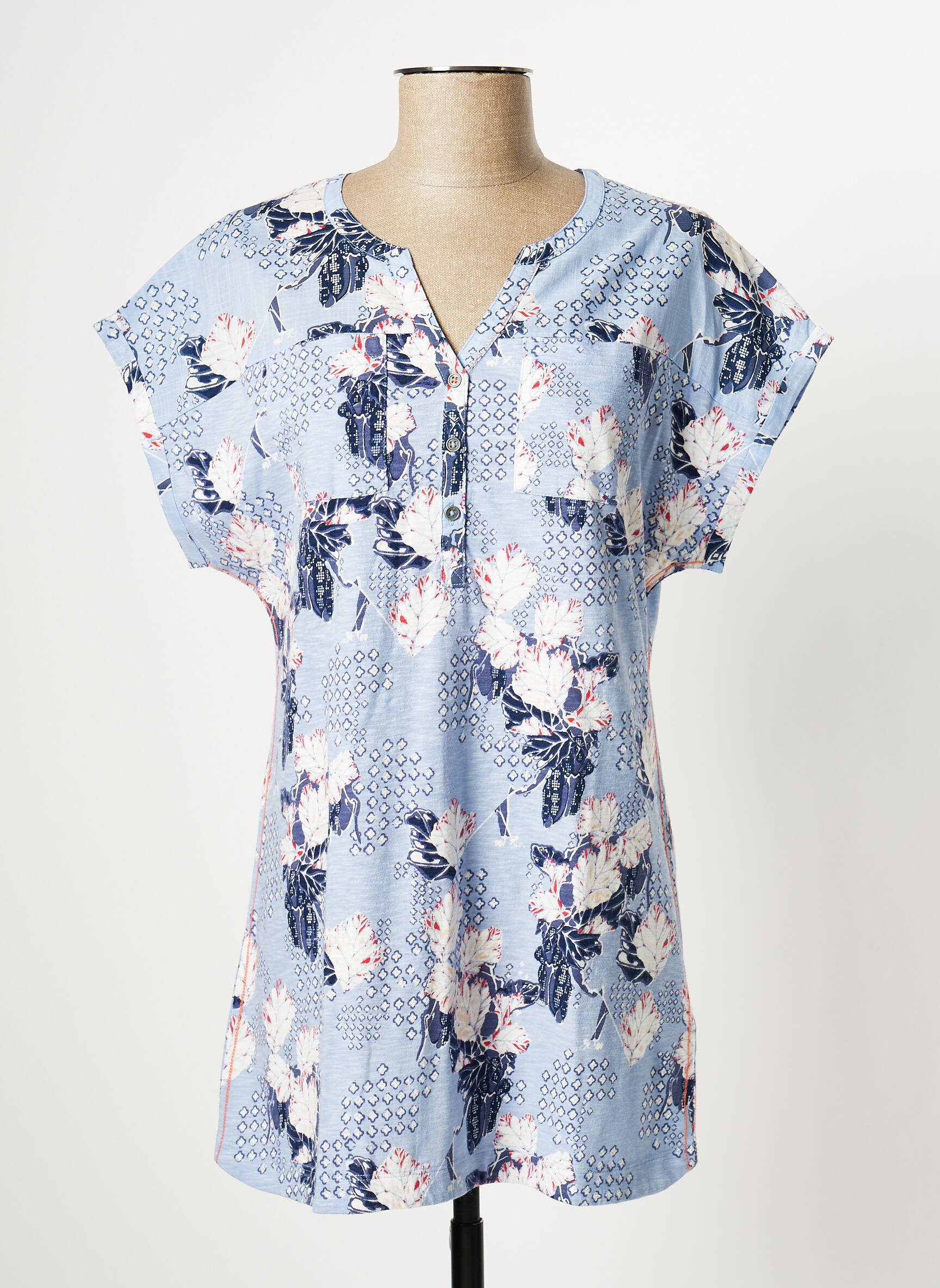 White Stuff Tuniquemanchecourte Femme couleur bleu