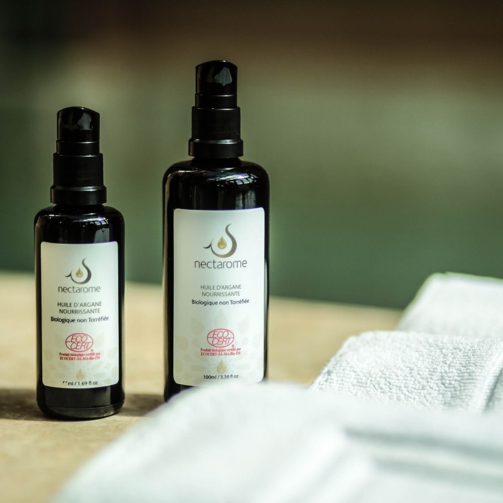 nectarome Huile d'argan bio non torréfiée Soin multi-usages corps, visage et cheveux
