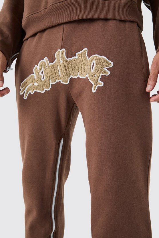 Jogginghose mit Worldwide-Applikation und Reißverschluss