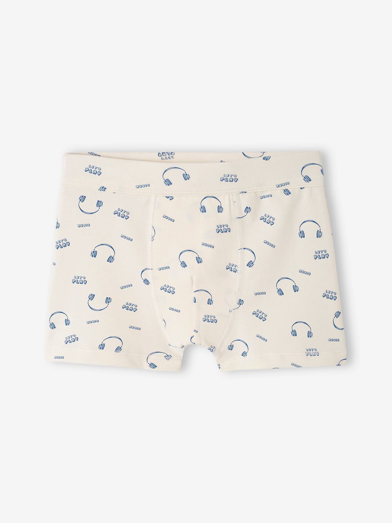 Vertbaudet 7er-Pack Jungen Boxershorts mit Bio-Baumwolle, Bären - königsblau