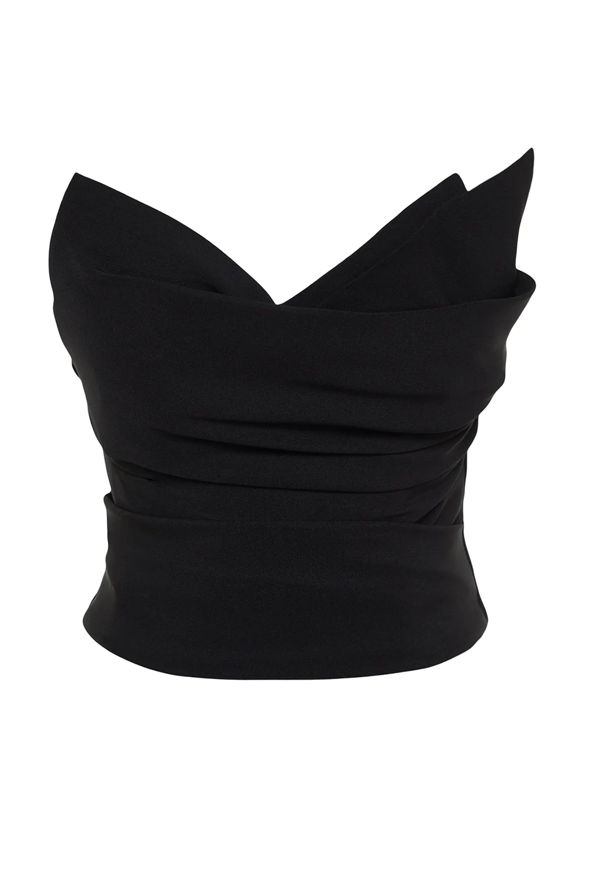 Trendyol Collection  Schwarzes, bauchfreies, gewebtes Bustier TPRSS24BS00010