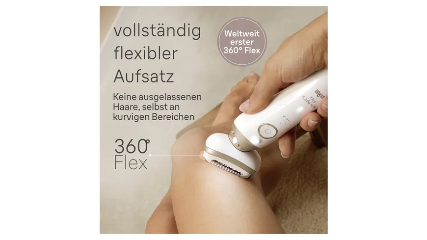 BRAUN Epilierer Silk-épil 9 Flex, 9-011 gold Weiß / Gold