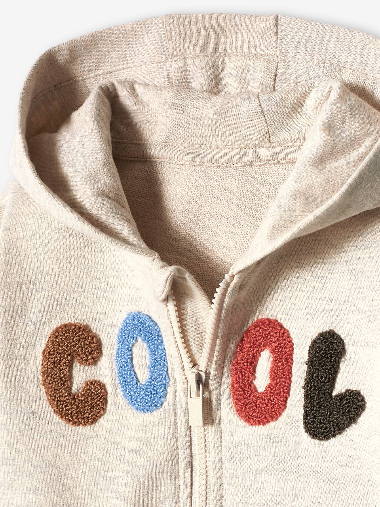 Vertbaudet Baby Kapuzensweatjacke Oeko-Tex - wollweiß