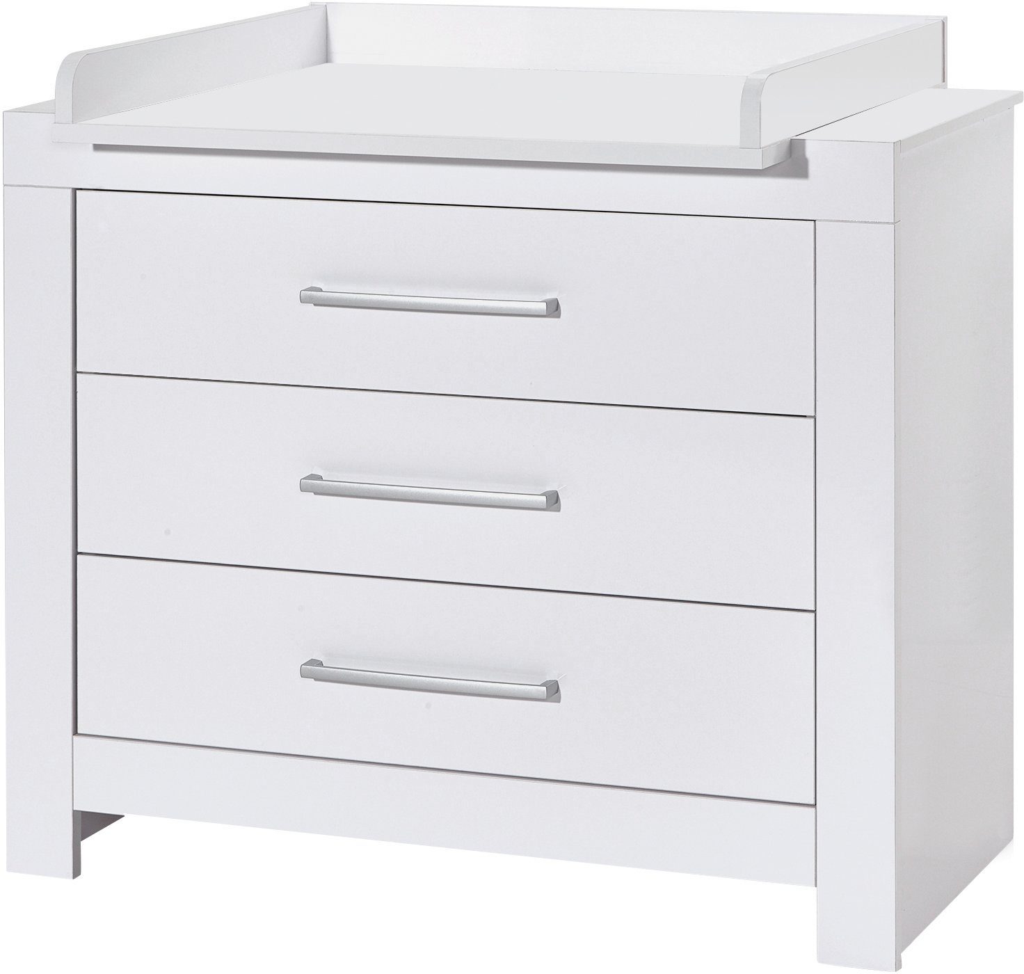 Schardt Babyzimmer-Komplettset Nordic White, (Set, 3-St., Kinderbett, Schrank, Wickelkommode), Made in Germany; mit Kinderbett, Schrank und Wickelkommode