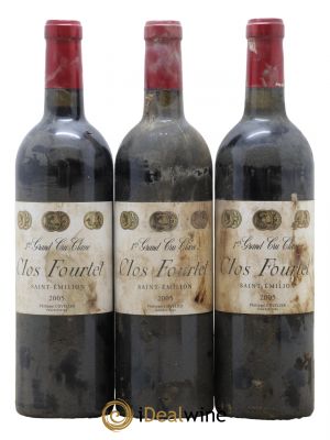Clos Fourtet 1er Grand Cru Classé B  2005 - Lot de 3 Bouteilles