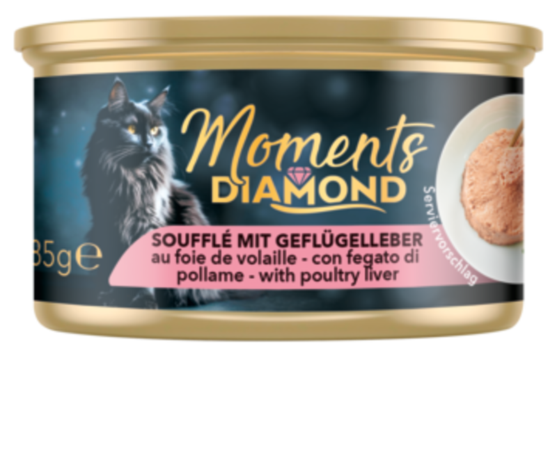 MOMENTS Nassfutter MOMENTS Diamond Soufflé 12 x 85 g Geflügelleber