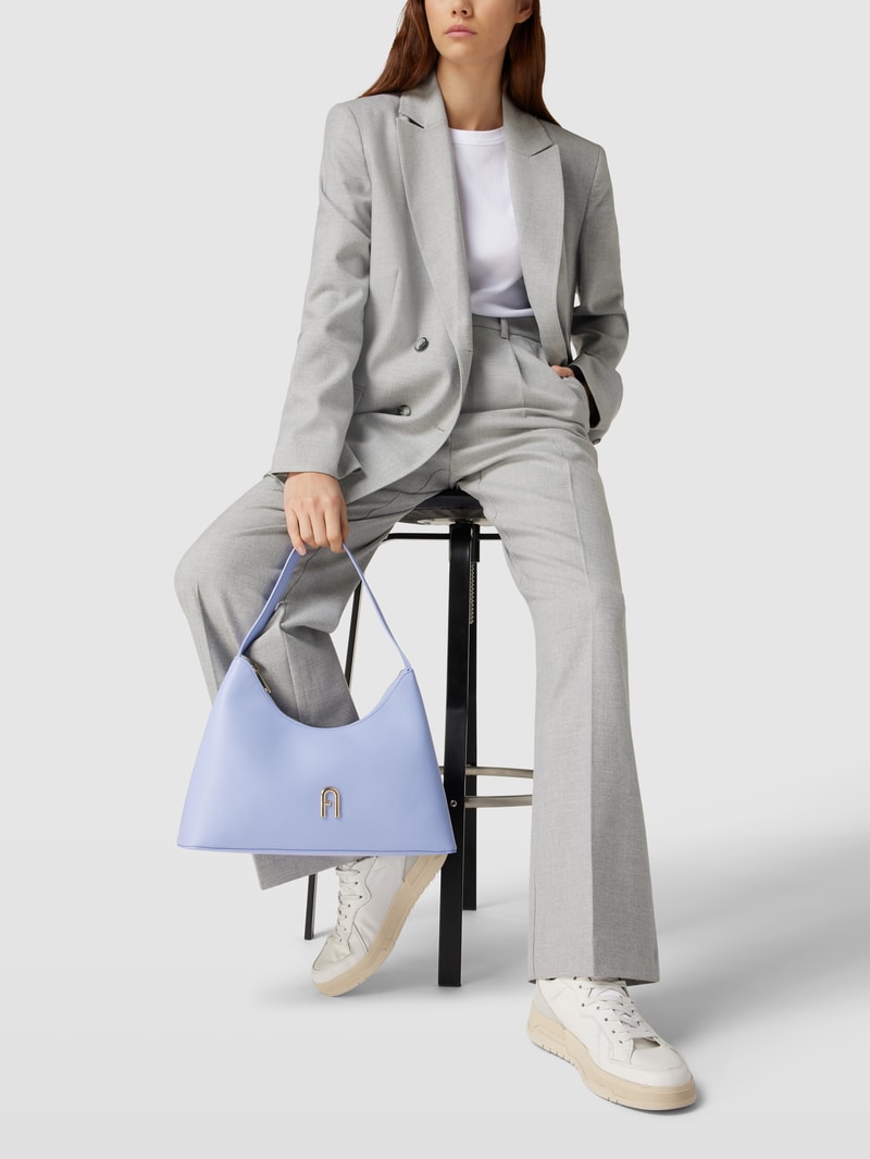 Hobo Bag mit Label-Applikation Modell 'DIAMANTE' in flieder