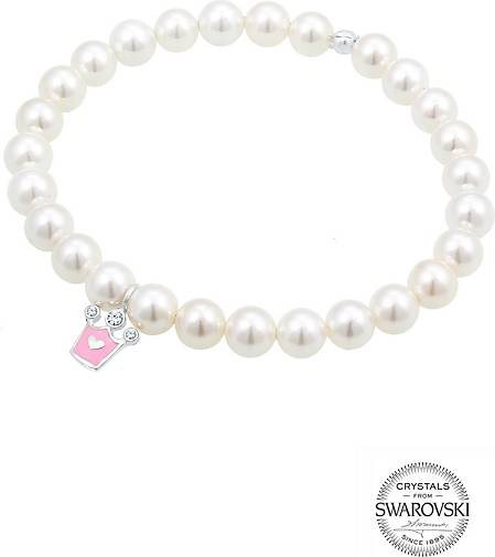 Elli Armband Kids Krone Perle Kristalle 925 Silber