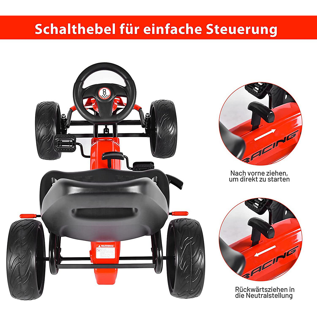 Gokart Sitz verstellbar mit EVA-Rädern