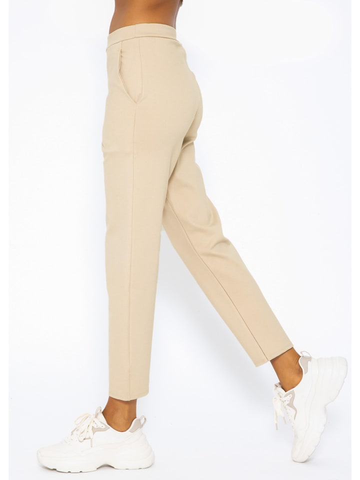 SASSYCLASSY Jersey Chinos in beige günstig kaufen