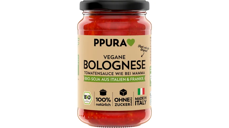 PPURA Bio Sugo Bolognes Vegan 340 g