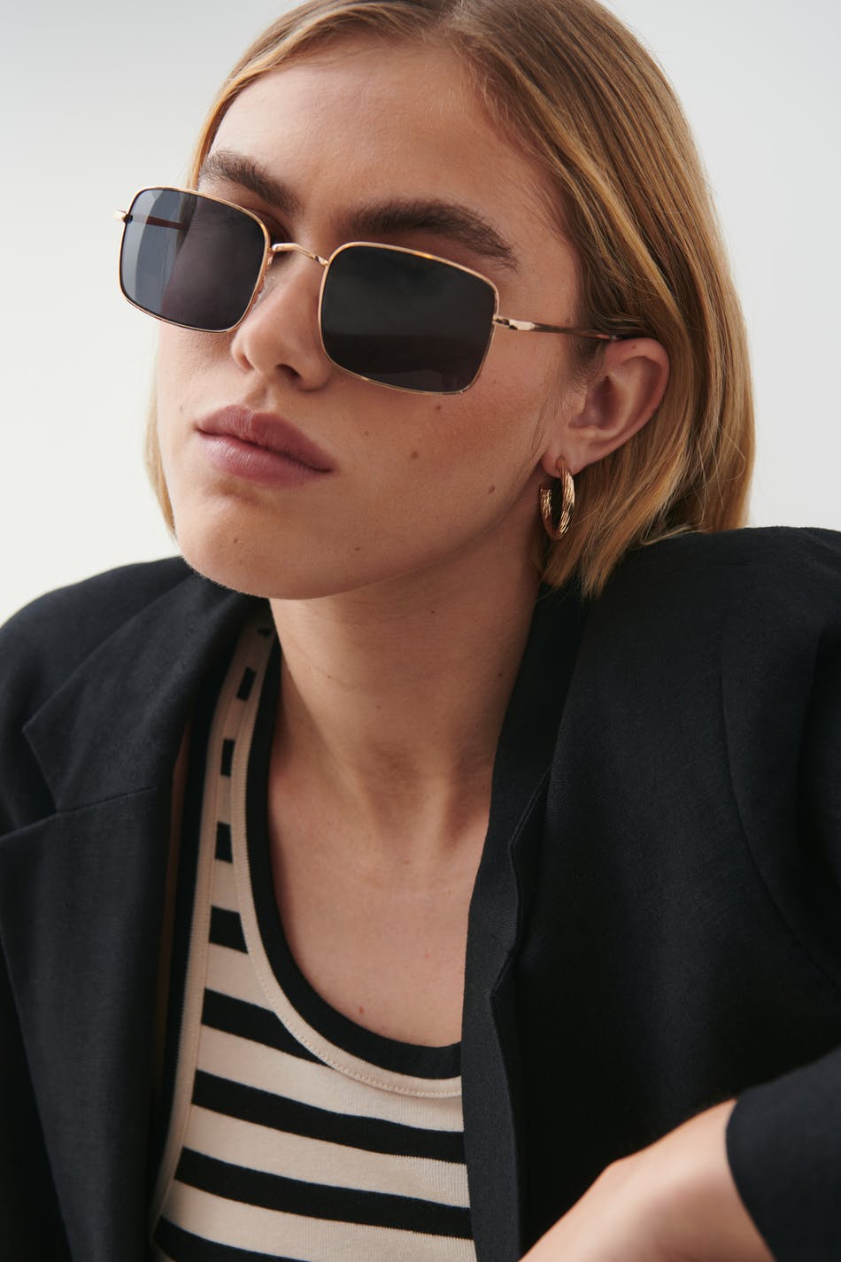 Square metal sunglasses