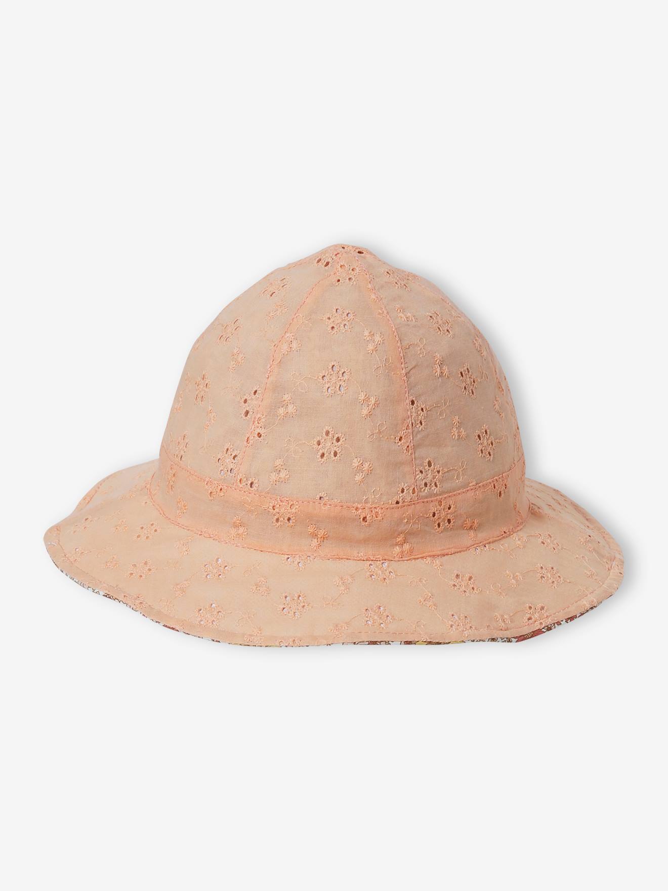 Bob réversible imprimé vintage bébé fille pêche