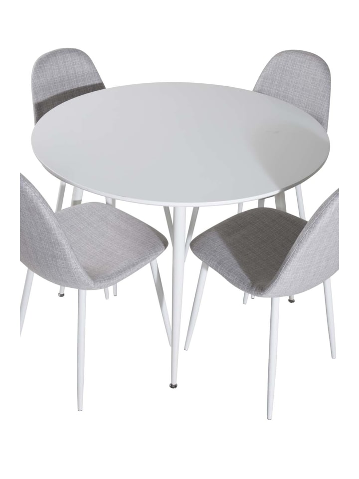 ebuy24 Essgruppe Plaza 1 (5-teilig) Weiß 100 x 100 cm günstig kaufen onesize