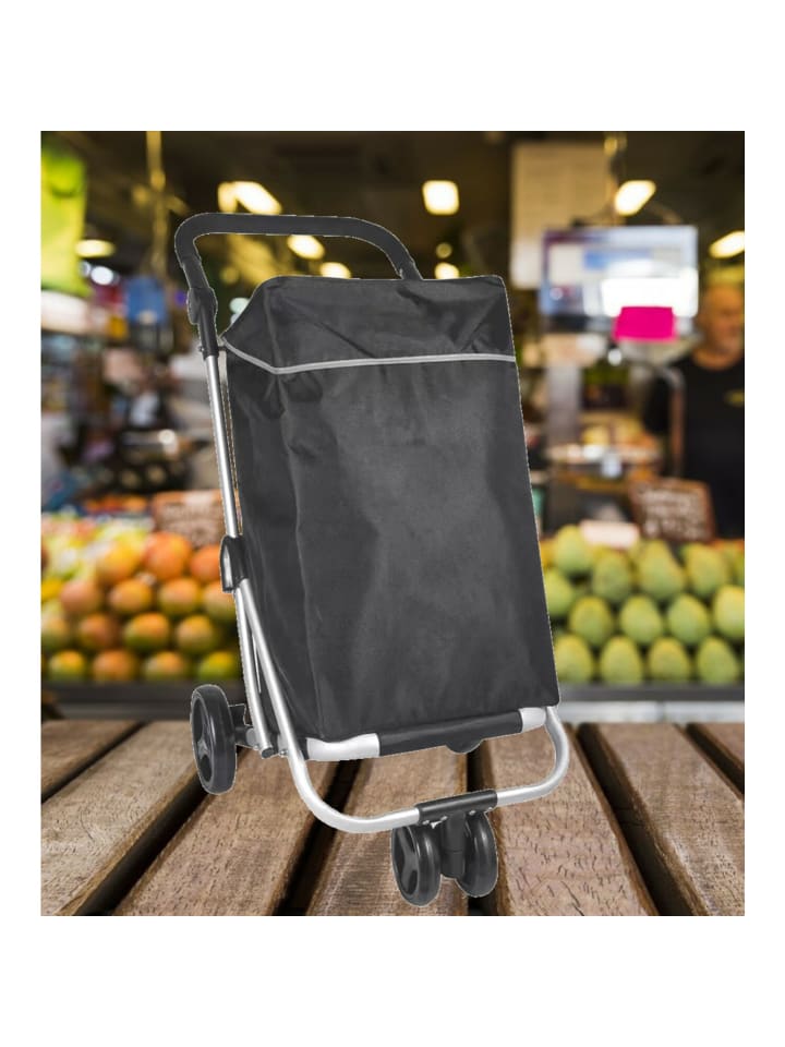 Cheffinger 48 L Einkaufswagen   12 L Kühltasche Einkauf Trolley Trolley in Schwarz günstig kaufen onesize