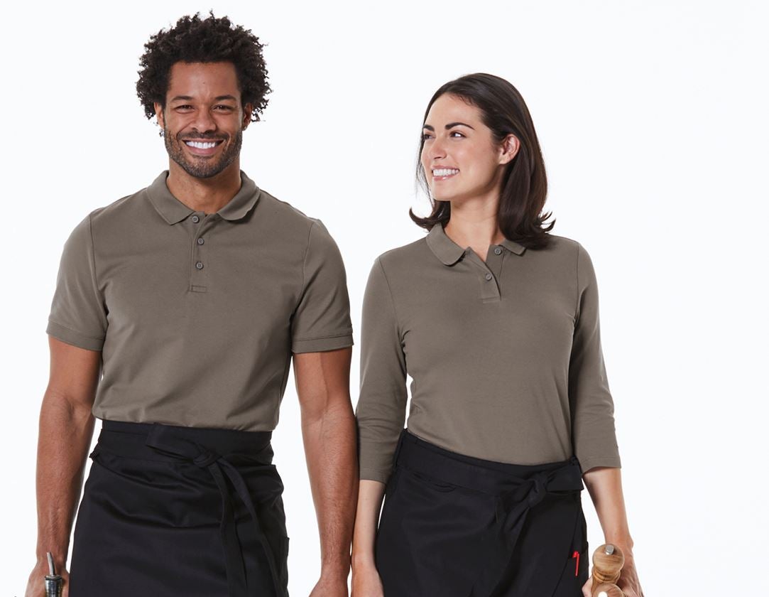 e.s. Piqué-Polo 3/4 Arm cotton stretch, Damen