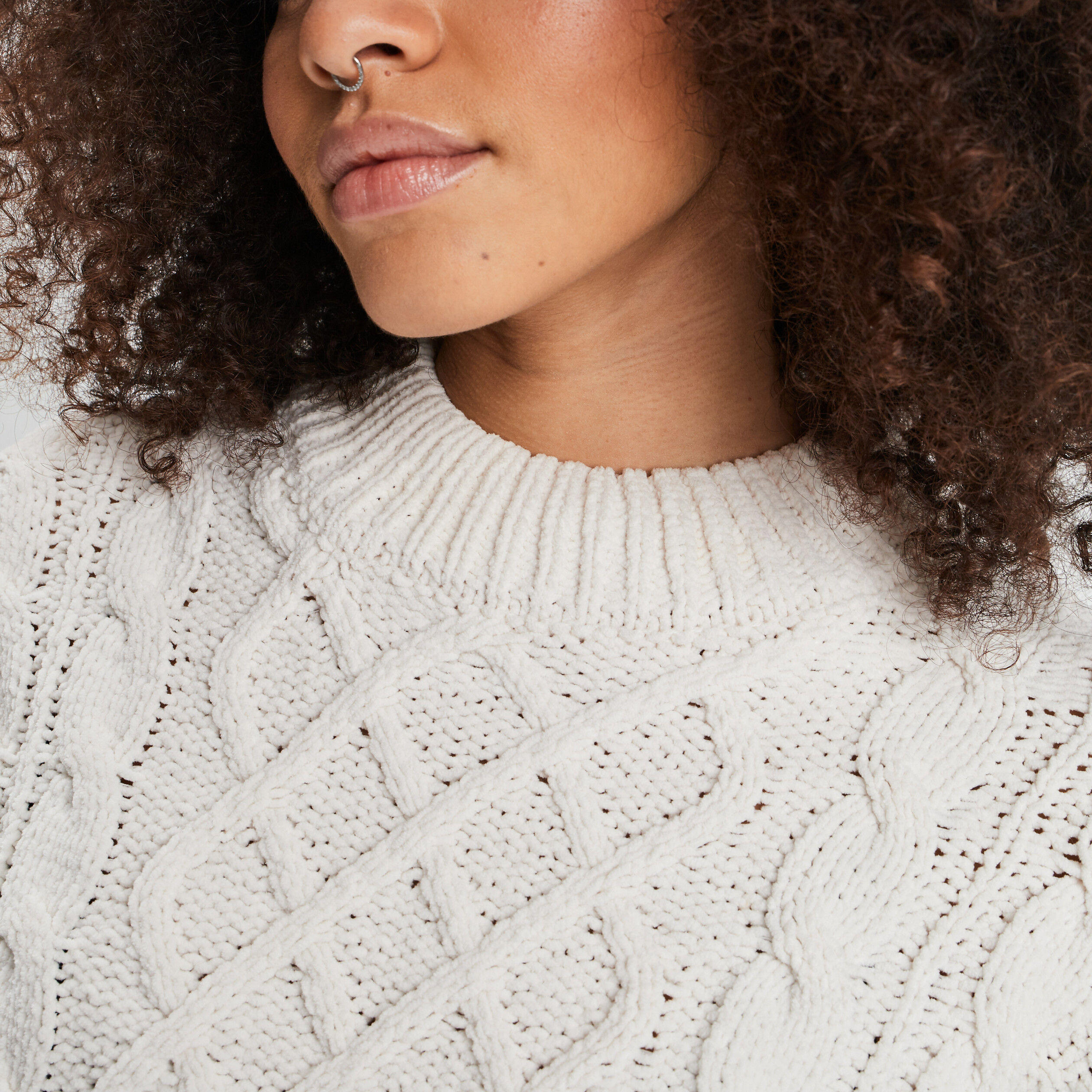 Pull avec torsades ivoire femme | La Halle