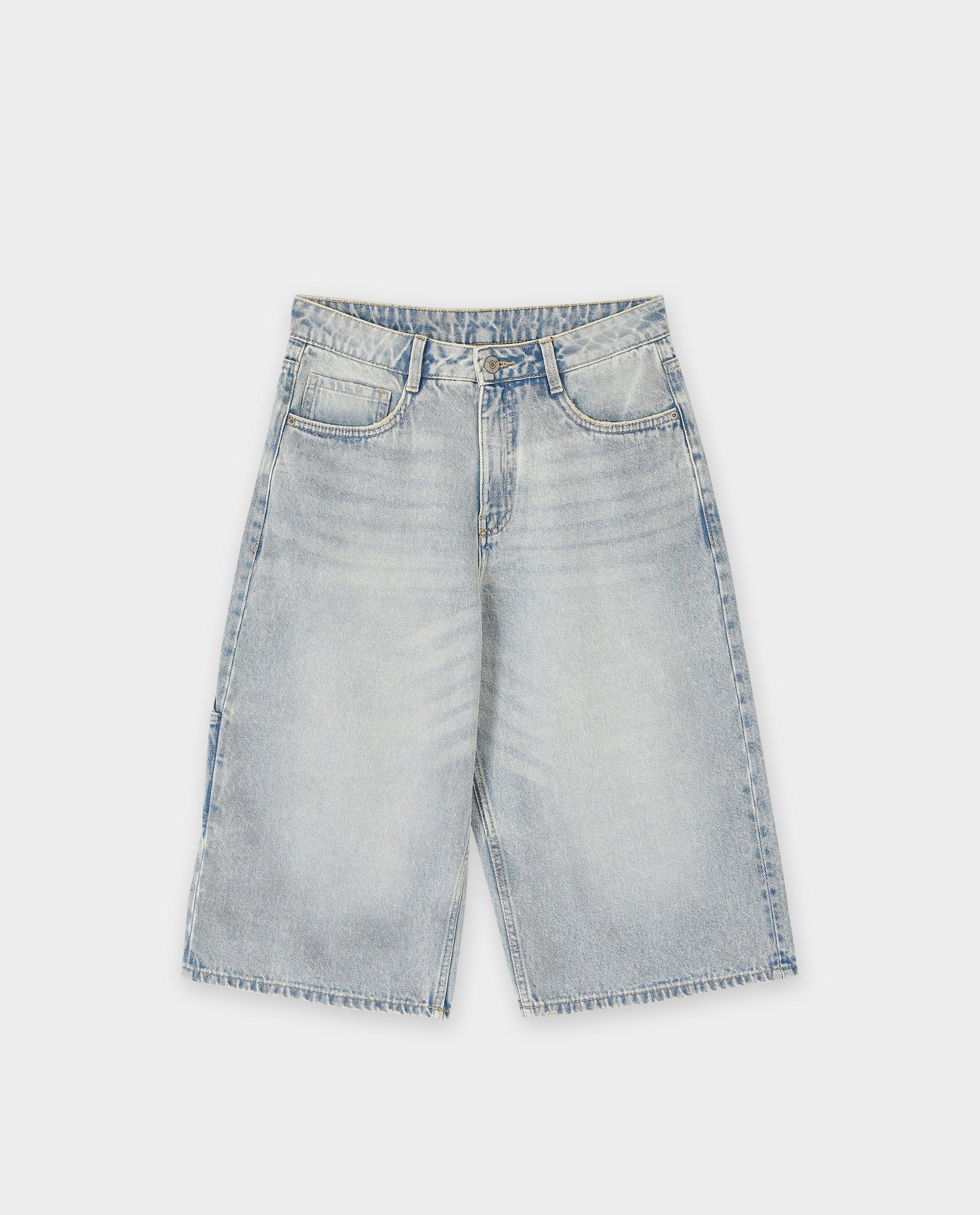 Pantaloni scurți din denim albastru deschis Groggy, albastru deschis