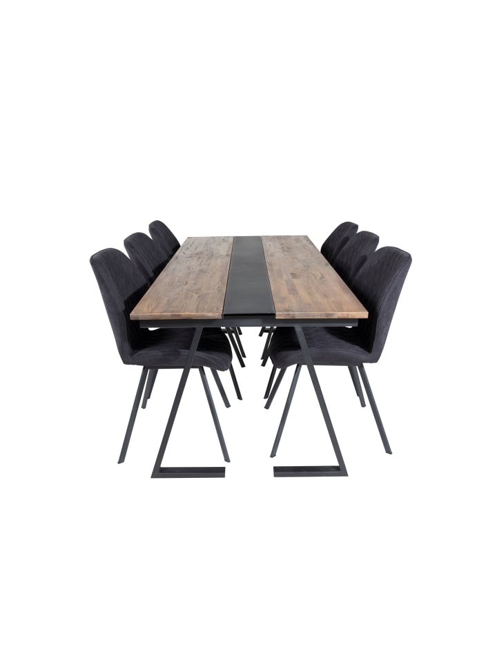 ebuy24 Essgruppe Jakarta 12 Schwarz 90 x 200 cm günstig kaufen onesize