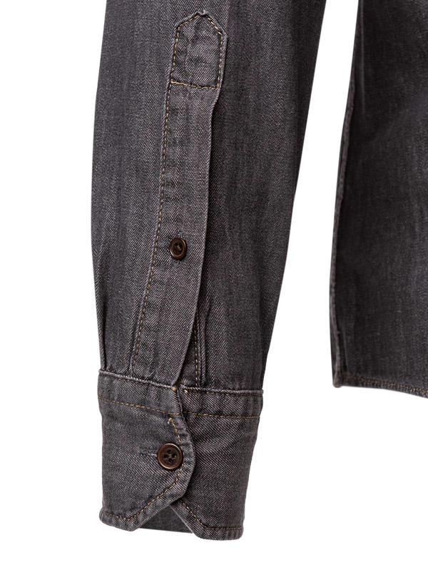 OLYMP, Jeanshemd, Regular Fit, Baumwolle, dunkelgrau