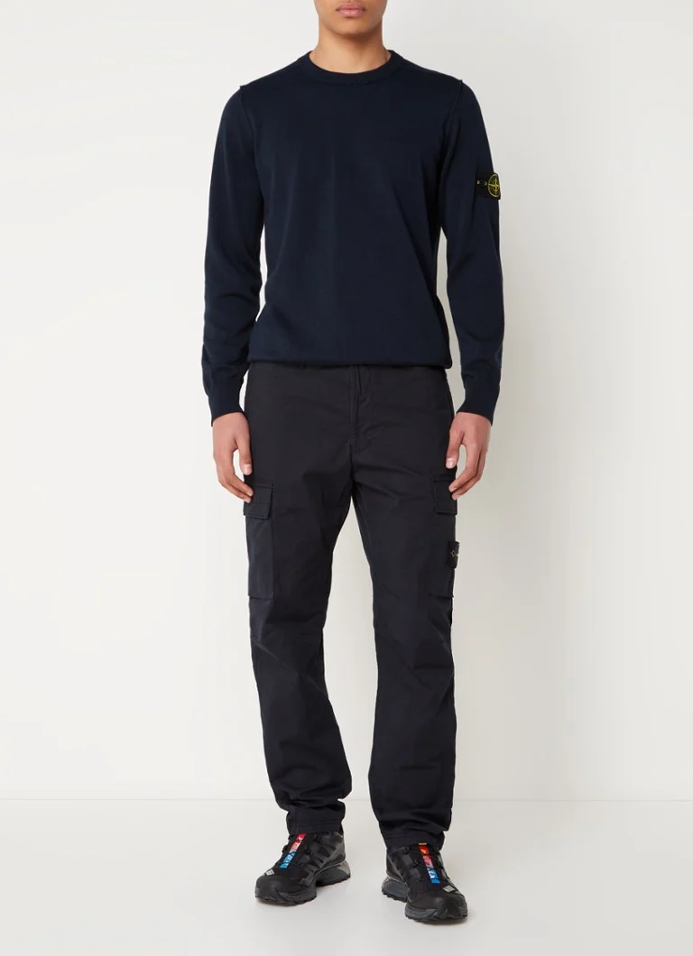 Πουλόβερ λεπτής πλέξης Stone Island 540B2 με λογότυπο