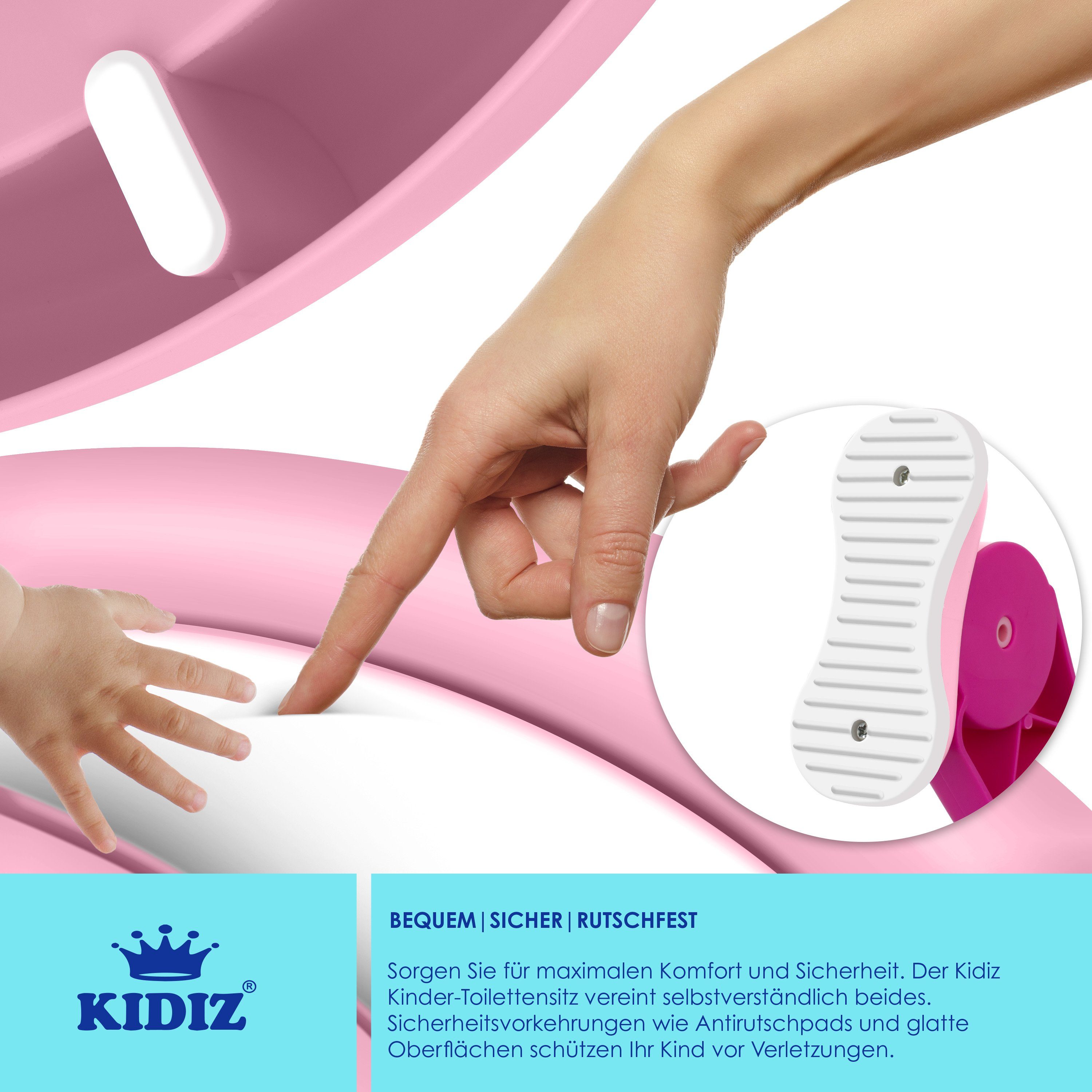 KIDIZ Kinder-WC-Sitz, Kinder Toilettensitz Toilettentrainer mit Treppe und Griffe