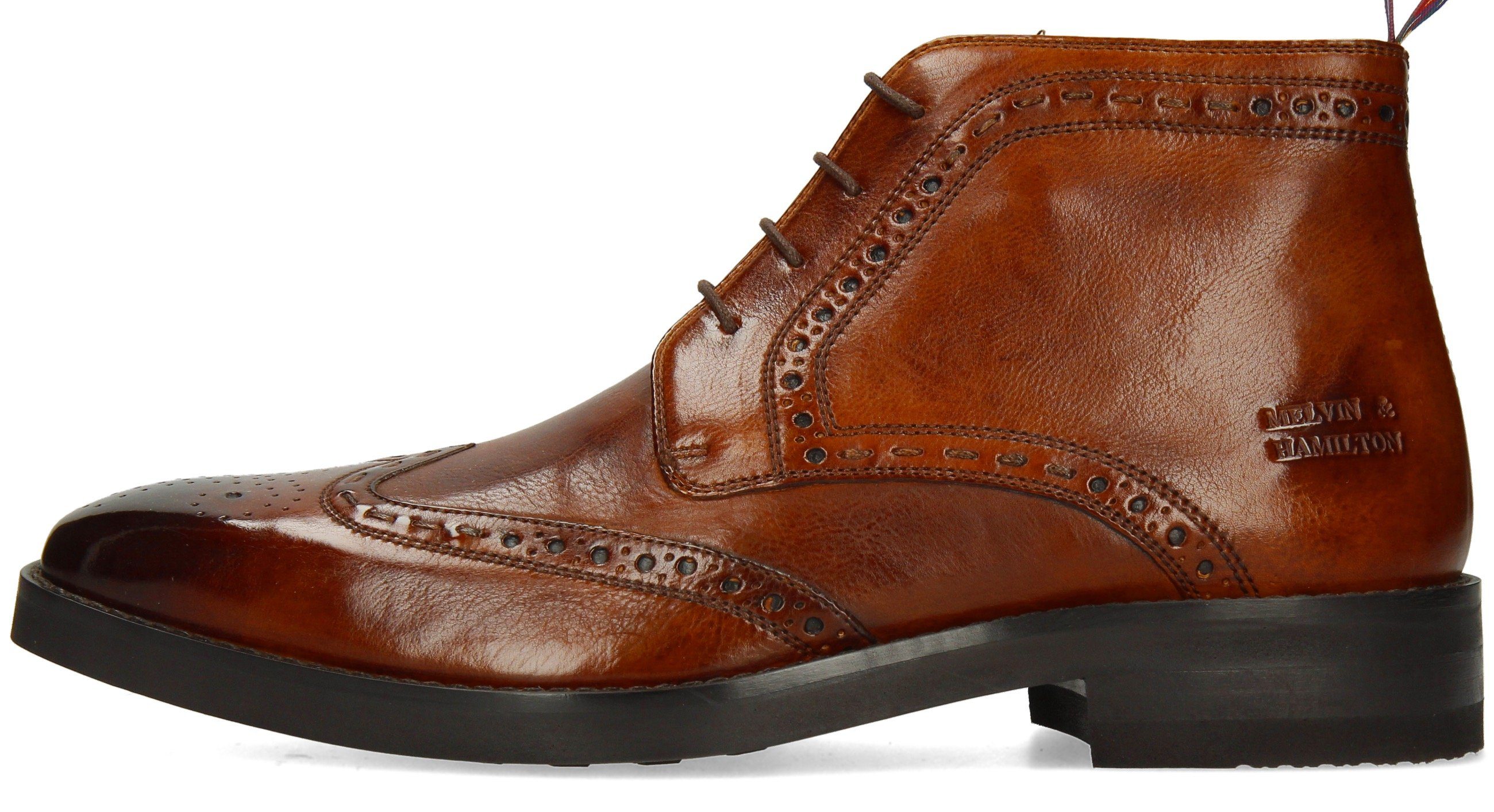 Melvin & Hamilton JEFF 7 Schnürstiefel mit Flügelkappe und Lyralochung