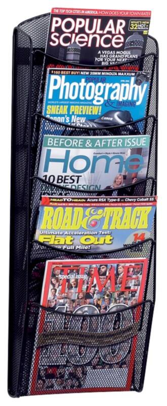 helit Mesh DIN A4 Wandprospekthalter Wandmontiert Schwarz H6260095 26,1 x 9,6 x 71,8 cm