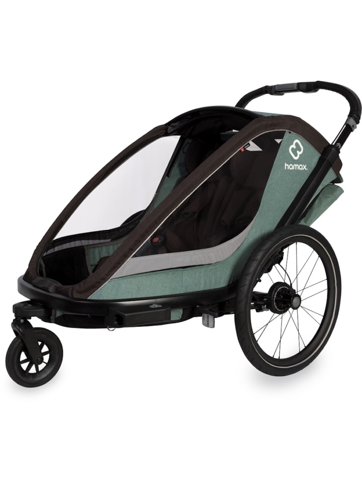 Hamax Hamax Cocoon Kinderfahrradanhänger für 2 Kinder - Farbe: Grün / Schwarz günstig kaufen
