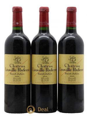 Château Léoville Poyferré 2ème Grand Cru Classé  2005 - Lot de 3 Bouteilles