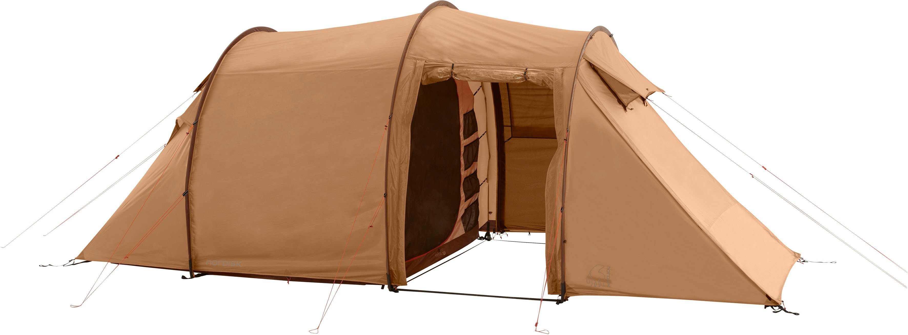 Nordisk Gruppenzelt Reisa 4 PU Tent Cashew/Brown, Personen: 4 (Packung, 1 tlg)